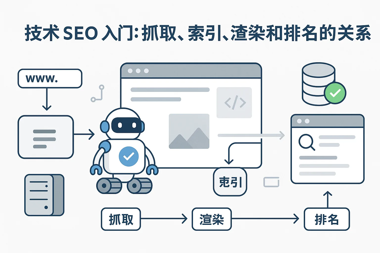 技术 SEO 入门：抓取、索引、渲染和排名的关系