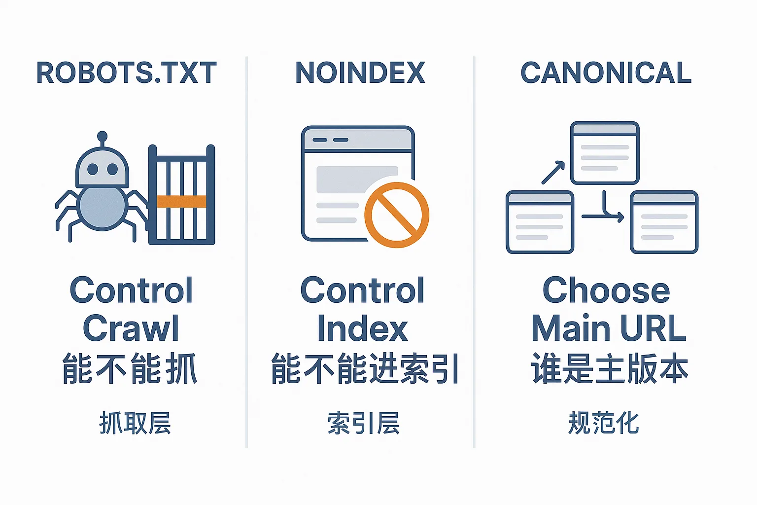 一、三者分别控制什么 配图