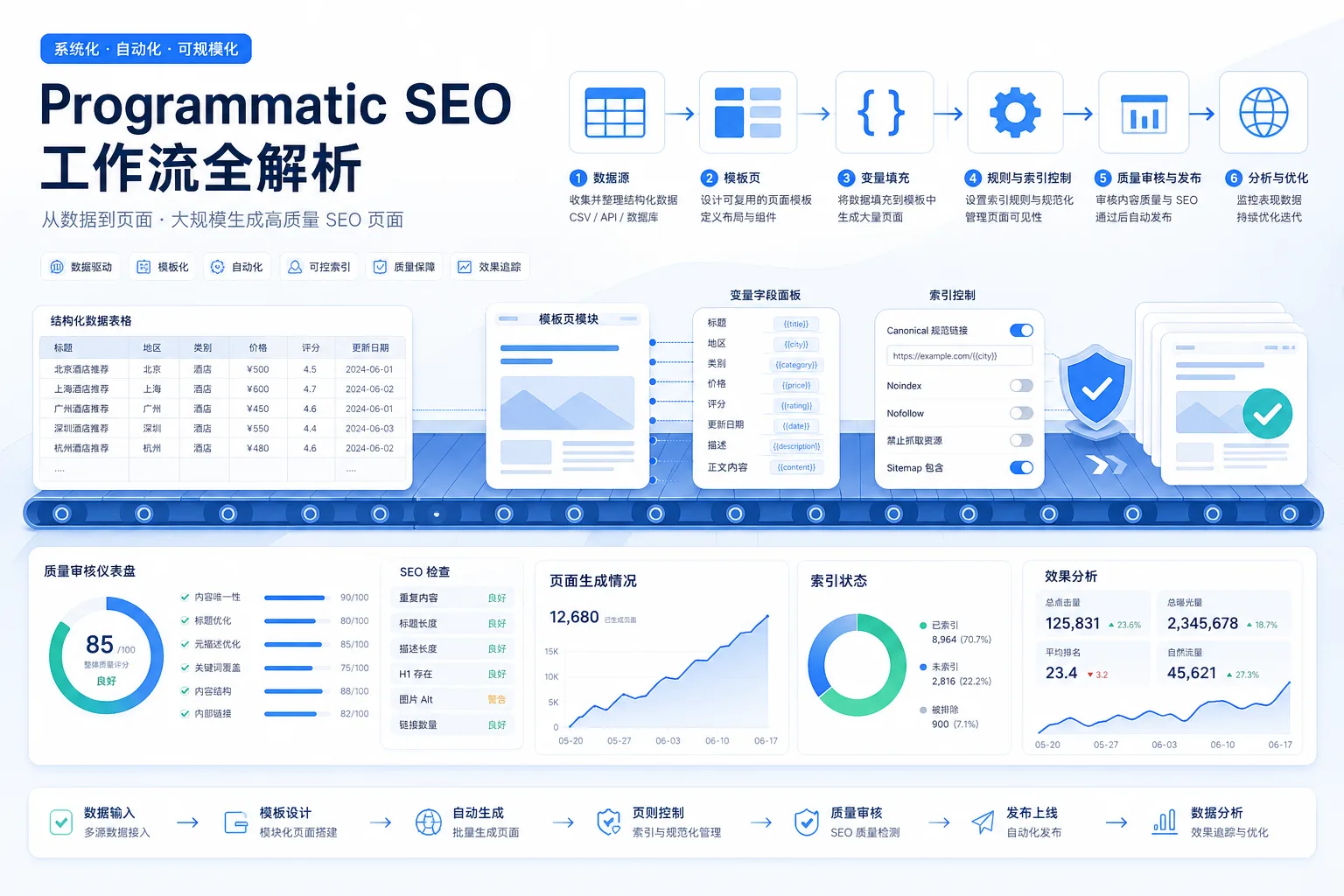 Programmatic SEO 怎么做：模板页、变量、质量边界与收录策略