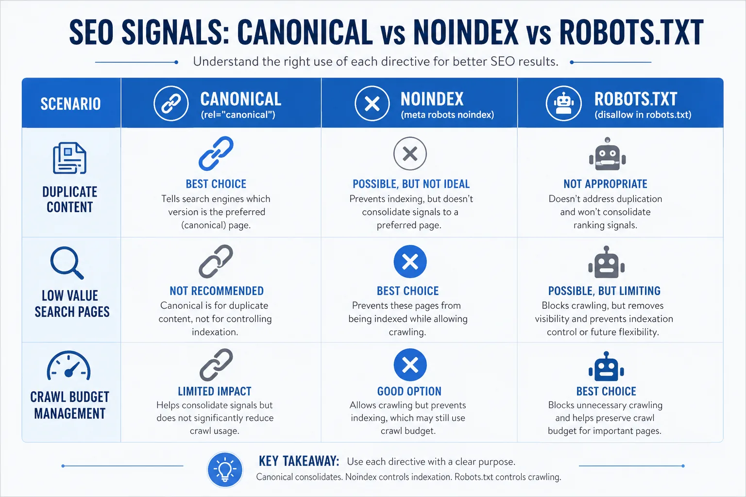 四、canonical、noindex 与 robots：分别什么时候用 配图