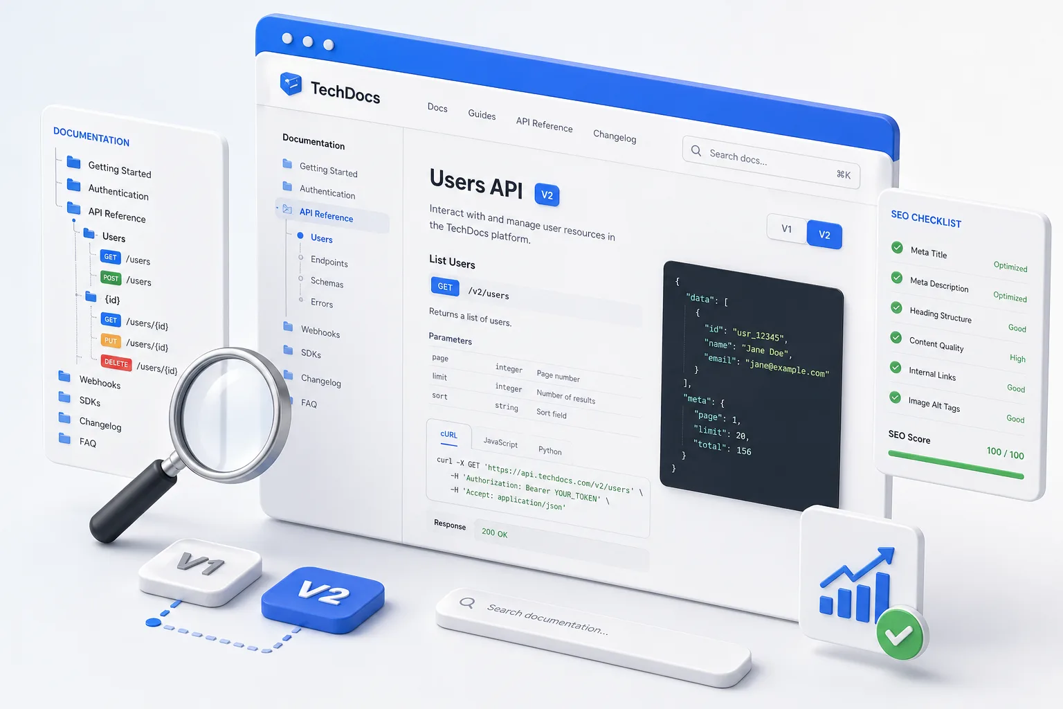SEO 文档站怎么做：开发文档、API 文档、版本页与索引策略