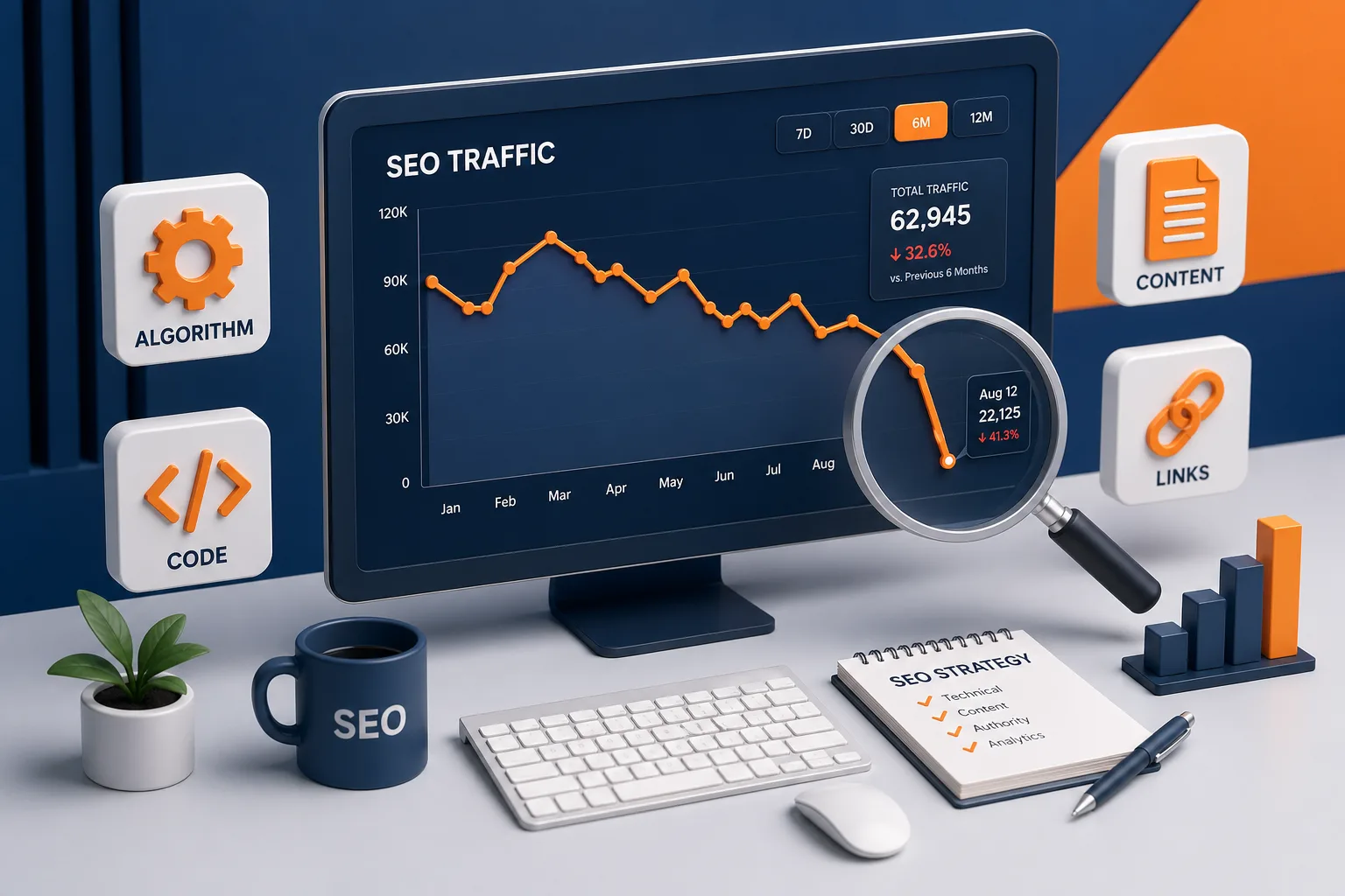 SEO 异常波动怎么排查：算法、技术、内容、外链与业务变化